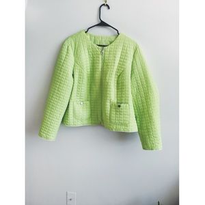 Chico’s Neon Green Puffed Jacket
